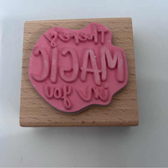 Craft Smart 2.5” x 2.5” wood stamp - There’s magic in you - Picture 3 of 3